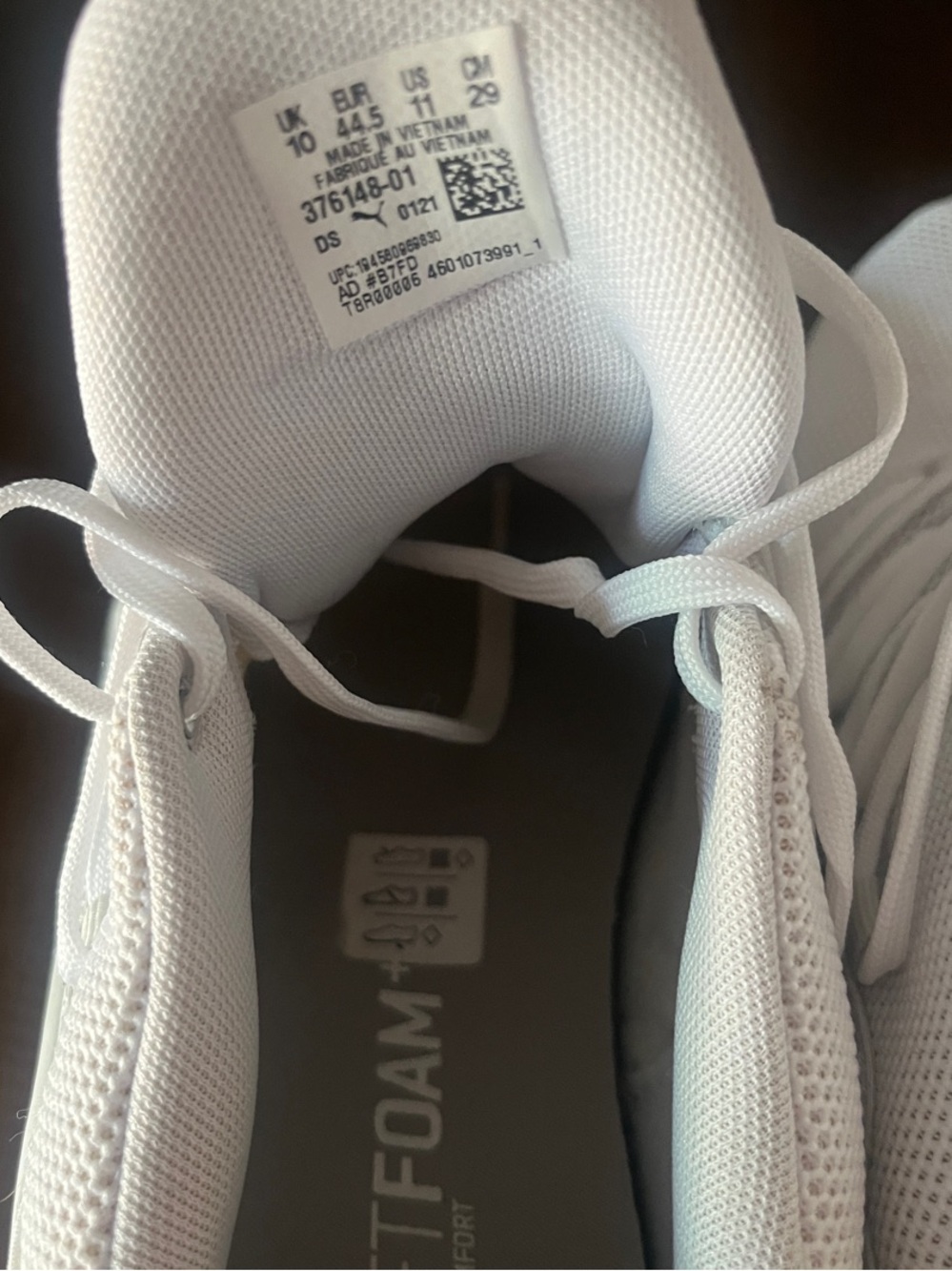 Puma White Mesh SoftFoam Sneakers